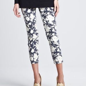 Tory Burch Alexa Cropped skinny floral